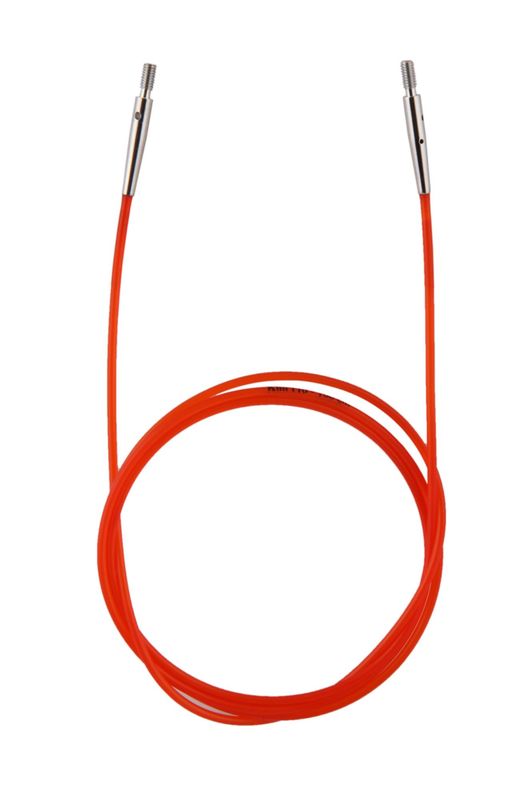 Кабель KnitPro 76 см для создания круговых спиц длиной 100 см красный (10635)