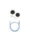 Кабель KnitPro 28 см для создания круговых спиц длиной 50 см синий (10632)