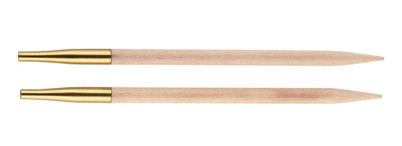 Спицы KnitPro 4,50 мм Basix Birch Wood съемные деревянные (35636)