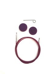 Кабель KnitPro 76 см для создания круговых спиц длиной 100 см фиолетовый (10503)