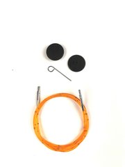 Кабель KnitPro 94 см з лінійкою для створення кругових спиць довжиною 120 см оранжевий (42176)
