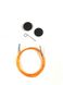 Кабель KnitPro 94 см с линейкой для создания круговых спиц длиной 120 см оранжевый (42176)