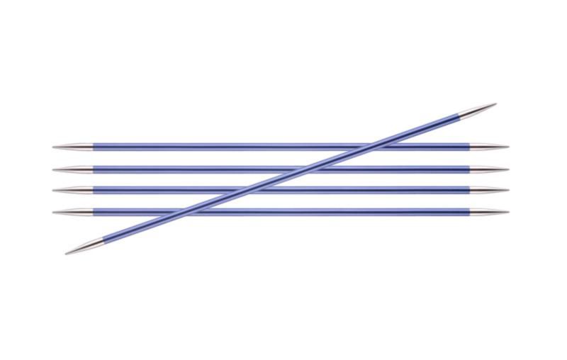 Спицы KnitPro 4.5 мм - 15 см Zing, чулочные (47010)