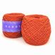Шнурочная пряжа с мериносом и шелком LANA SETA 300, оранжевый, 100г (020400117)
