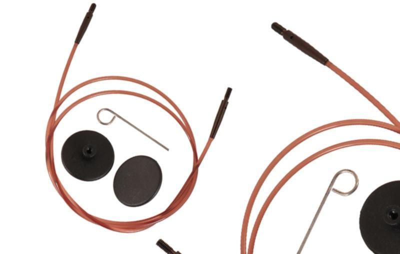 Кабель KnitPro 20,0 см для создания круговых спиц длиной 40 см коричневый (31291)