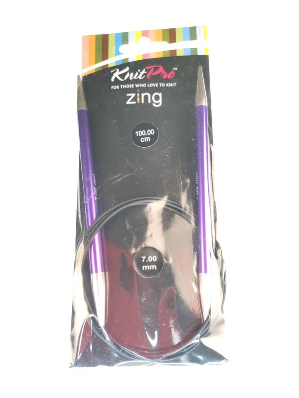 Спицы KnitPro 7 мм - 100 см Zing круговые (47165)