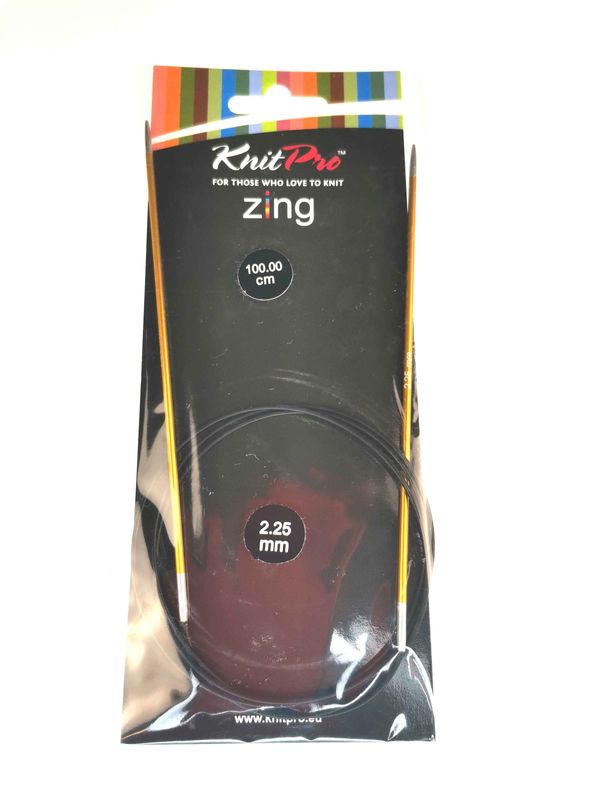 Спиці KnitPro 2.25 мм - 100 см Zing кругові (47152)