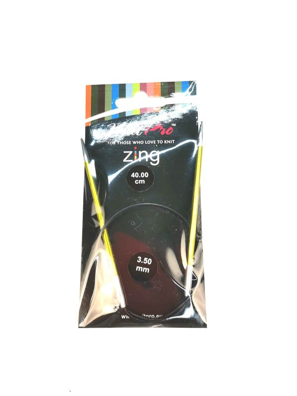 Спицы KnitPro 3,50 мм - 40 см Zing круговые короткие (47067)