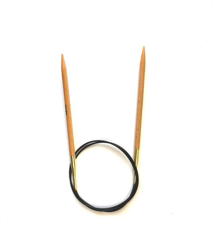 Спиці кругові KnitPro 80 см, 5.5 мм Basix Birch Wood дерев'яні (35331)
