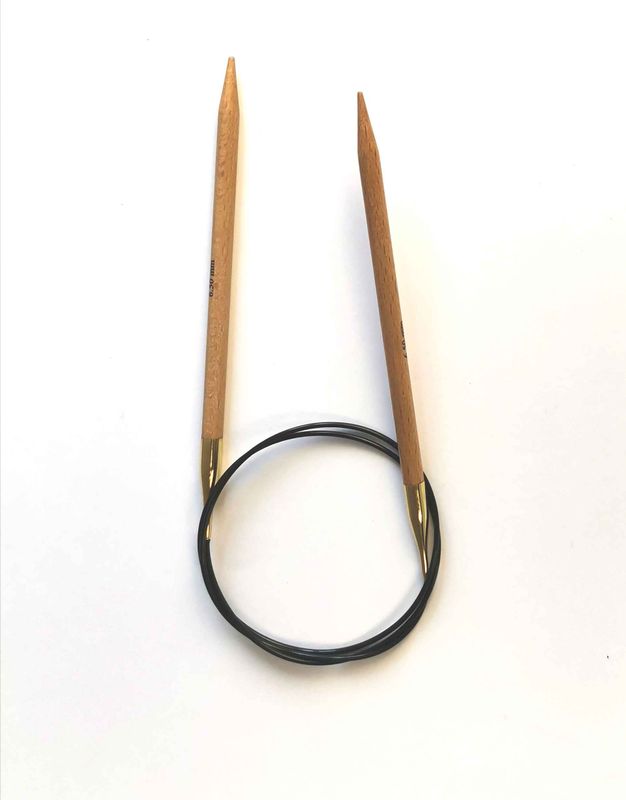 Спиці кругові KnitPro 80 см, 6.5 мм Basix Birch Wood дерев'яні (35333)
