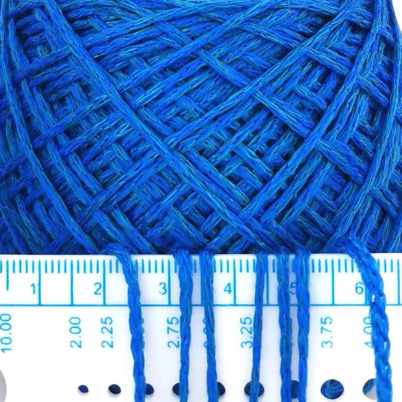 Шнурочная пряжа с мериносом и шелком LANA SETA 300, синий, 100г (020400119)