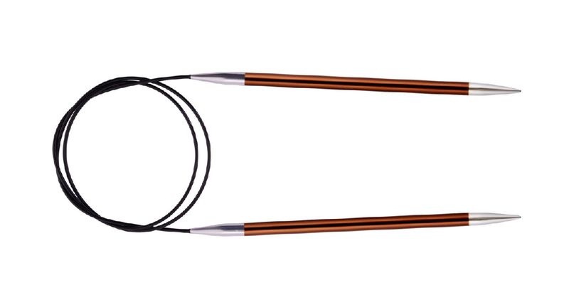 Спицы KnitPro 5,50 мм - 40 см Zing круговые короткие (47072)