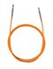 Кабель KnitPro 56 см  для создания круговых спиц длиной 80 см оранжевый (10634)
